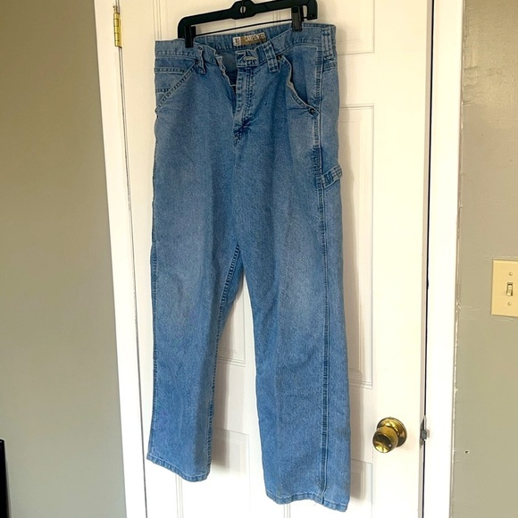 Lee Carpenter Blue Denim Jeans - Picture 2 of 9